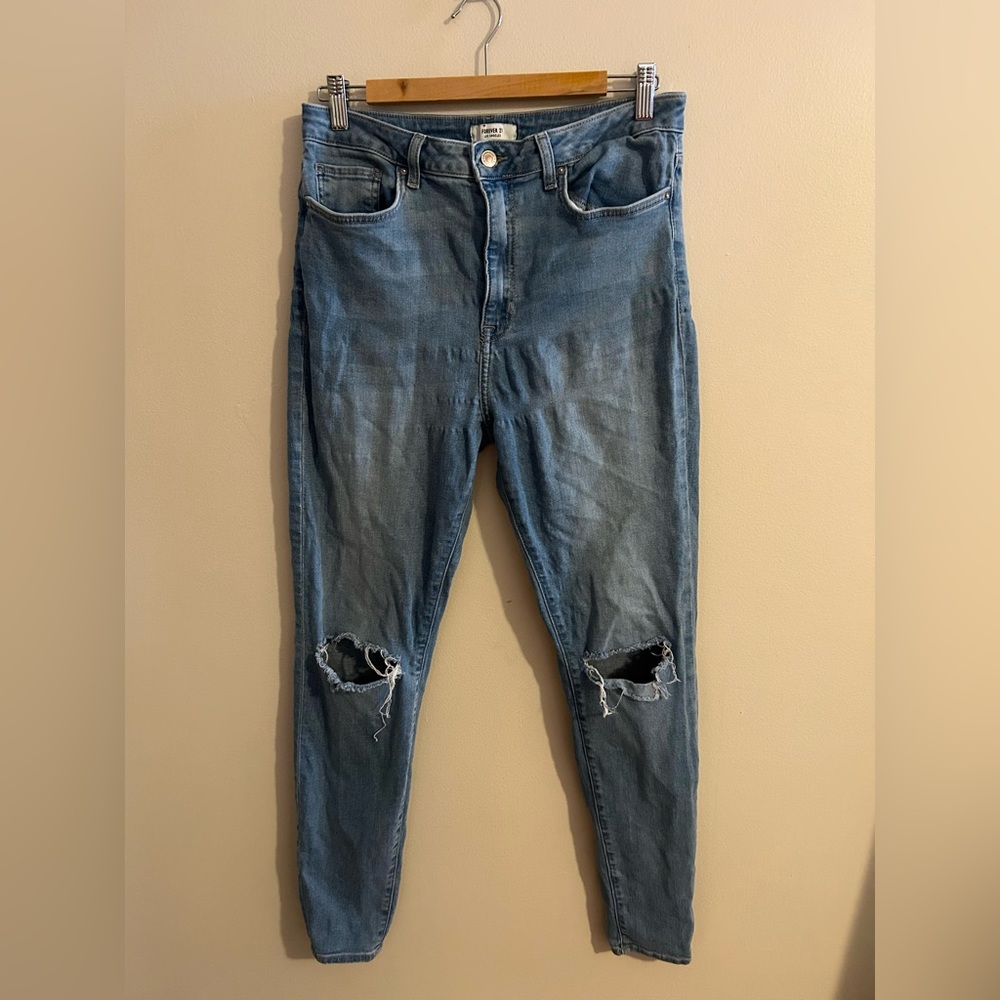 Forever21 Distressed Blue Jeans